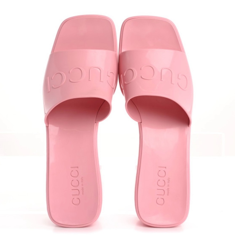 Gucci Women's Pink Slide Sandals